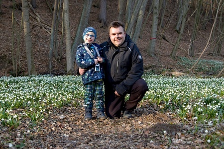 Bledule jarní v údolí Chlébského potoka